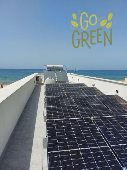 La tua vacanza a La Casa sul Mare è green, grazie all'impianto fotovoltaico che fornisce solo energia pulita!